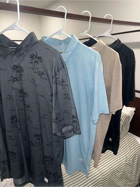 Linksoul Men's Polo Bundle x3 - Light Blue, Charcoal, Black